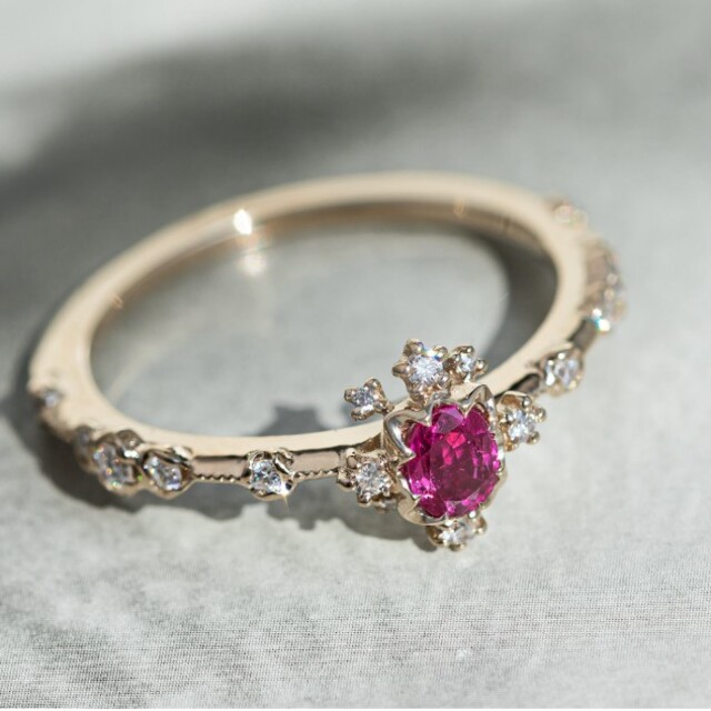 AbHeri(アベリ)のkataoka 特注 Ruby snowflake ring レディースのアクセサリー(リング(指輪))の商品写真