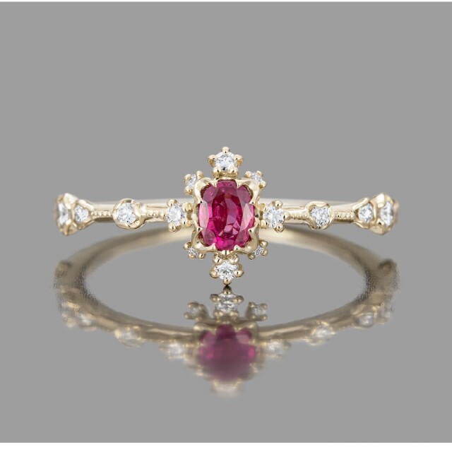 AbHeri(アベリ)のkataoka 特注 Ruby snowflake ring レディースのアクセサリー(リング(指輪))の商品写真