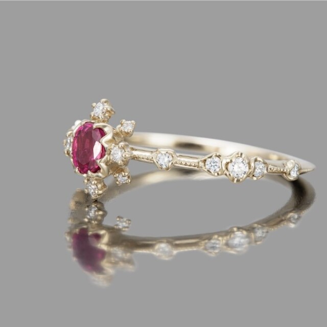 AbHeri(アベリ)のkataoka 特注 Ruby snowflake ring レディースのアクセサリー(リング(指輪))の商品写真