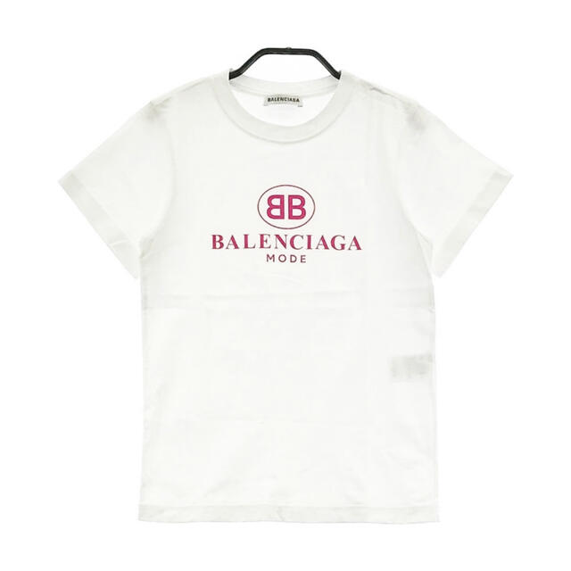 BALENCIAGA バレンシアガ  Tシャツ BBロゴ ホワイト系 XS 美品