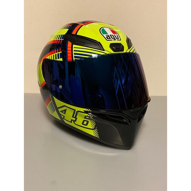 agv ロッシu3000Mサイズu3000ブルーミラーシールド付き