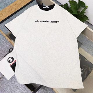 通販 新品 L クリスタルプリントTシャツ 半袖 WANG ALEXANDER Tシャツ