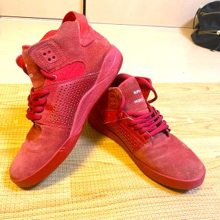 SUPRA スープラ　MUSKA 003 赤　レッド　スエード　28.0センチ(スニーカー)