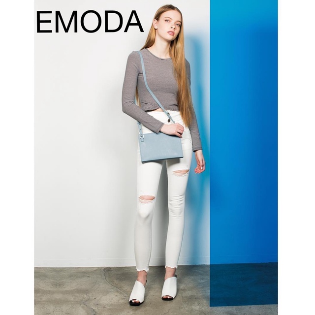 EMODA(エモダ)のEMODA ハイウエストクラッシュデニム レディースのパンツ(スキニーパンツ)の商品写真