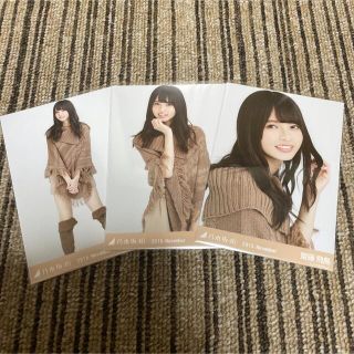 ノギザカフォーティーシックス(乃木坂46)の乃木坂46 生写真 齋藤飛鳥 2015 November ベージュ 3種コンプ(アイドルグッズ)