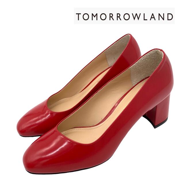 TOMORROWLAND(トゥモローランド)の【美品】TOMORROWLAND トゥモローランド チャンキーヒール パンプス レディースの靴/シューズ(ハイヒール/パンプス)の商品写真