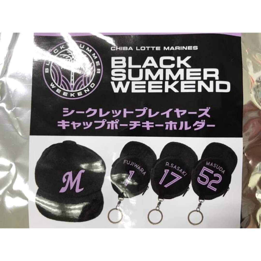 千葉ロッテ キャップポーチキーホルダー&缶バッチ #8 中村奨吾 新品未