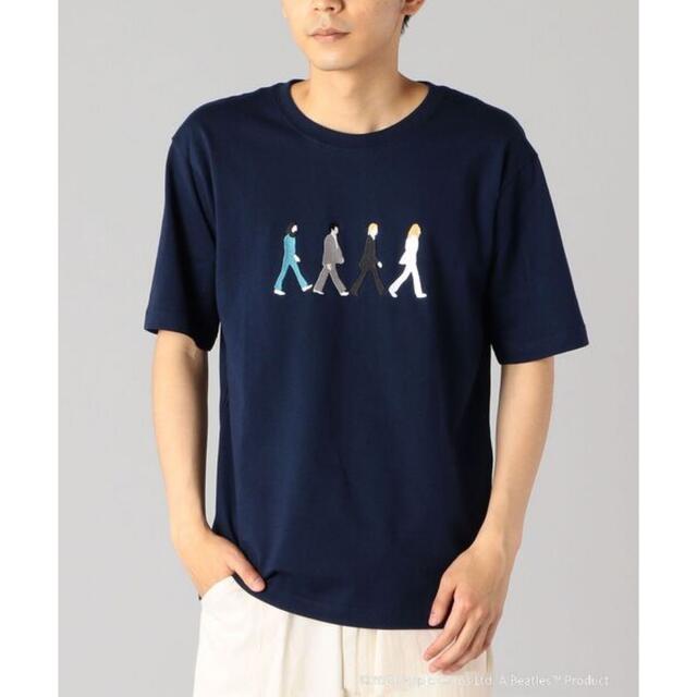 SHIPS(シップス)のめんだこ様専用　SHIPS × The Beatles エンブロイダリーTシャツ メンズのトップス(Tシャツ/カットソー(半袖/袖なし))の商品写真