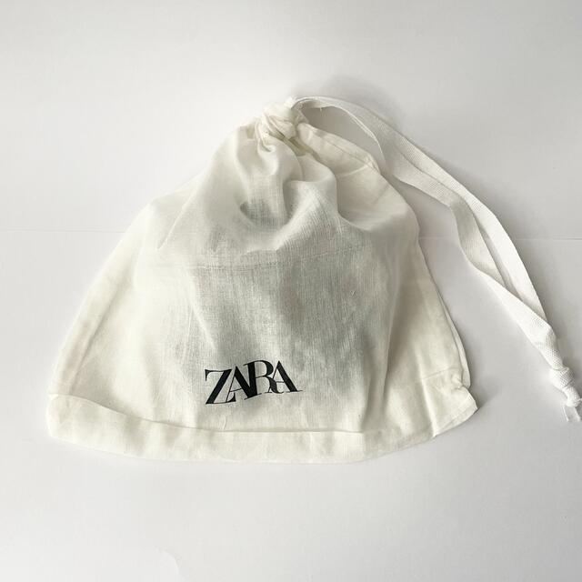 ZARA KIDS(ザラキッズ)のZARA 本革サンダル 12cm ネイビー 専用巾着付き キッズ/ベビー/マタニティのキッズ靴/シューズ(15cm~)(サンダル)の商品写真