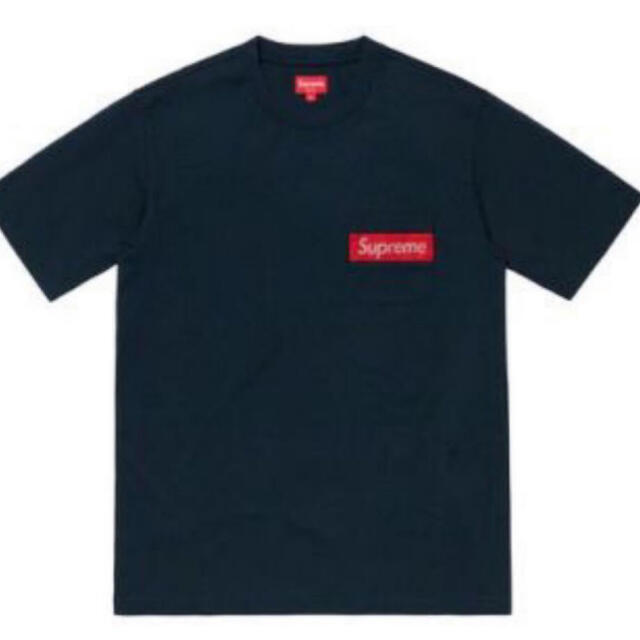 Supreme Mesh Stripe Pocket Tee 紺 M BOX