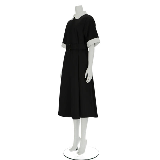 【新品】foufou THE DRESS ラウンドカラーバイカラーワンピース