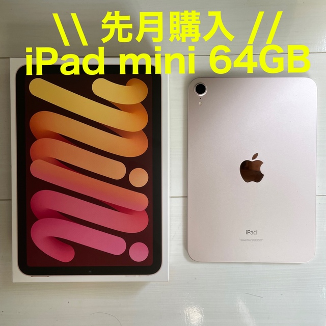 新作グッ Apple ピンク 64GB mini(第6世代) 【ほぼ新品】iPad