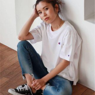 アングリッド(Ungrid)の値下げ　アングリッド　チャンピオン　ショートルーズ　Tシャツ(Tシャツ(半袖/袖なし))