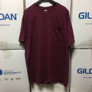 ギルタン(GILDAN)のGILDANギルダン☆半袖無地Tシャツ☆ポケット付き☆マルーン☆XLサイズ(Tシャツ/カットソー(半袖/袖なし))