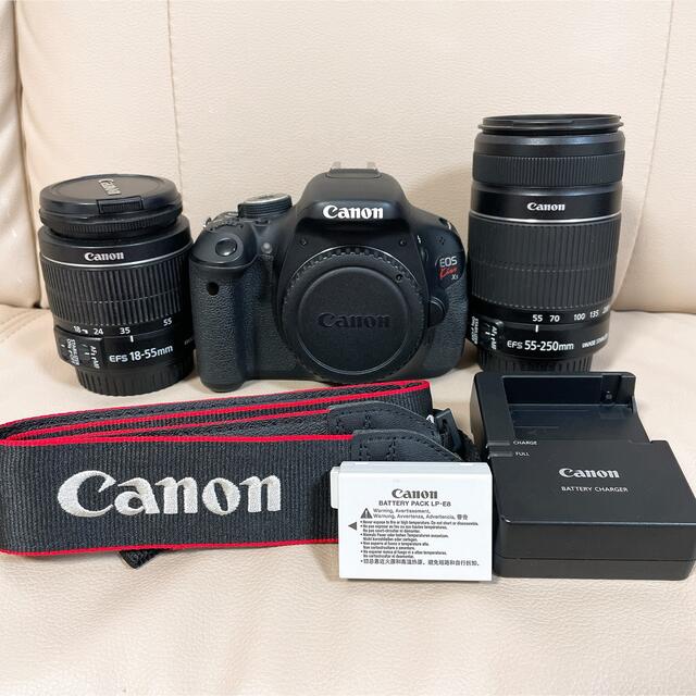 Canon(キヤノン)の【 Canon】EOS Kiss X5 Wズームキット　 スマホ/家電/カメラのカメラ(デジタル一眼)の商品写真