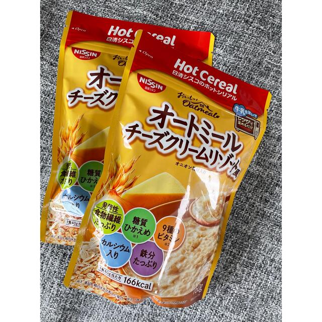 日清食品(ニッシンショクヒン)のオートミールチーズクリームリゾット風 160g 2個セット 未開封 日清シスコ 食品/飲料/酒の健康食品(その他)の商品写真