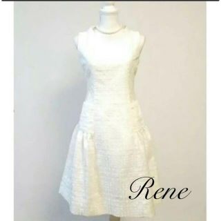 ルネ(René)の美品　Rene  ルネ　サマーツイードワンピース　36サイズ(ひざ丈ワンピース)