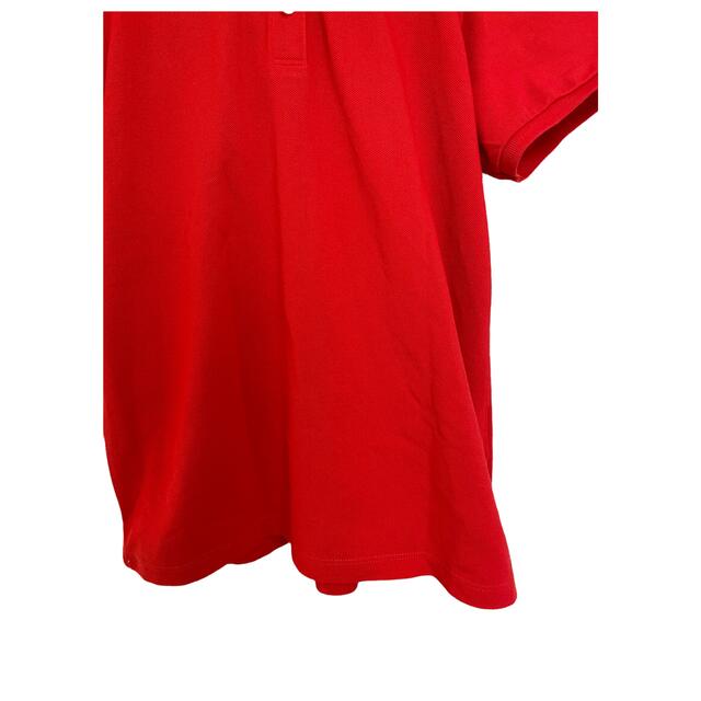 UNIQLO(ユニクロ)のUNIQLO ユニクロ　ストレッチカノコポロシャツ（半袖）　赤色　大きいサイズ レディースのトップス(ポロシャツ)の商品写真