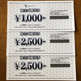 山喜　株主優待券6000円分(ショッピング)