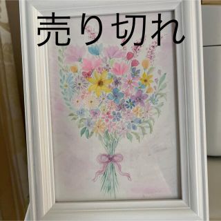 （売り切れ）水彩画　原画『紫のリボン』(絵画/タペストリー)