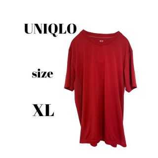 ユニクロ(UNIQLO)のUNIQLO ユニクロ　半袖レッドTシャツ　爽やか　通気性良　大きいサイズ　XL(Tシャツ/カットソー(半袖/袖なし))