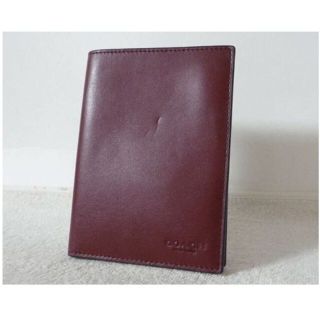 コーチ(COACH)の良品　コーチ　COACH　赤茶系　レザー　パスポートケース(その他)