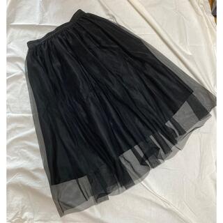 ローリーズファーム(LOWRYS FARM)のチュールスカート　75㎝　黒(ロングスカート)