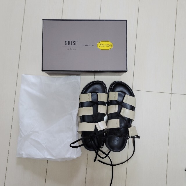 【LE TALON 】GRISE レザーVIBRAMレースUPサンダル