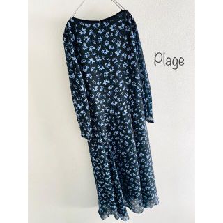 プラージュ(Plage)の新品 Plage Celeste flower フレアワンピース 日本製(ロングワンピース/マキシワンピース)