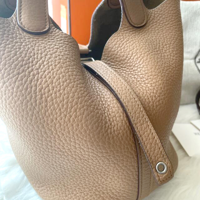 買取 格安 【レアカラー】HERMES ピコタンロック PM タバックキャメル