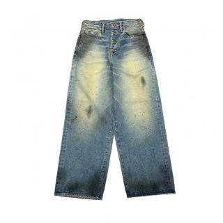 コモリ(COMOLI)のSUGARHILL OILED FADE DENIM PANTS(デニム/ジーンズ)