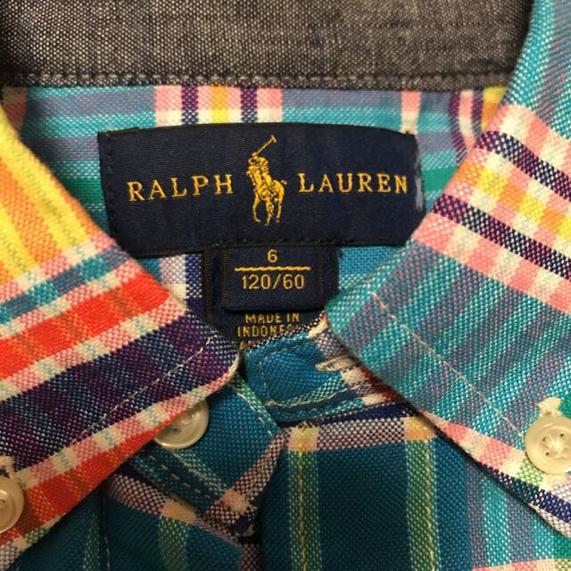 Ralph Lauren(ラルフローレン)の未着用❗️ラルフローレン 半袖チェックシャツ120サイズ❣️ キッズ/ベビー/マタニティのキッズ服男の子用(90cm~)(Tシャツ/カットソー)の商品写真