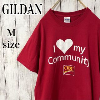 ギルタン(GILDAN)のGILDAN ギルダン CIBC 企業系 プリント Tシャツ ユニセックス 古着(Tシャツ/カットソー(半袖/袖なし))