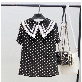 ♡Dot chiffon tops♡(シャツ/ブラウス(半袖/袖なし))