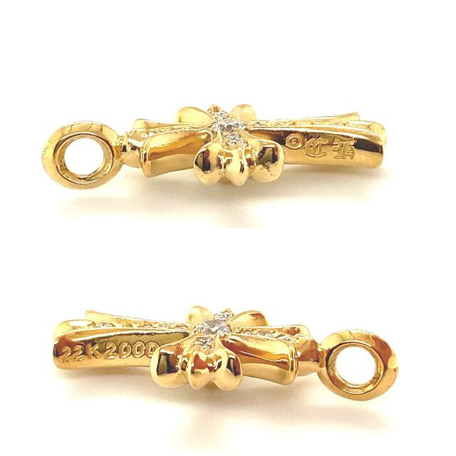 クロムハーツ タイニークロファット22K 本物 メンズ アクセサリー