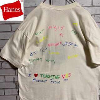 ヘインズ(Hanes)の90s 古着 ヴィンテージ ヘインズ シングルステッチ バックプリント ゆるだぼ(Tシャツ/カットソー(半袖/袖なし))