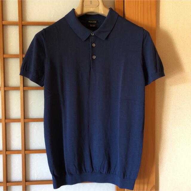 Massimo Dutti(マッシモデュッティ)のMassimo Dutti マッシモドゥッティ ポロシャツダークブルー メンズのトップス(ポロシャツ)の商品写真