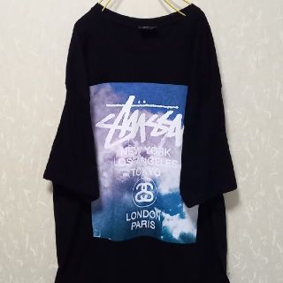 ステューシー(STUSSY)の『安心のメルカリ便』 ステューシーメンズL　黒タグ Tシャツ(Tシャツ/カットソー(半袖/袖なし))