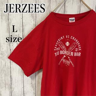 ジャージーズ(JERZEES)のジャージーズ ビッグプリント Tシャツ オーバーサイズ L ユニセックス 古着(Tシャツ/カットソー(半袖/袖なし))