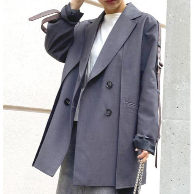 Ameri VINTAGE(アメリヴィンテージ)の【Ameri VINTAGE】BELT TIE DUAL JACKET レディースのジャケット/アウター(テーラードジャケット)の商品写真