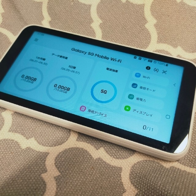 Galaxy(ギャラクシー)のGalaxy 5G Mobile Wi-fi スマホ/家電/カメラのPC/タブレット(PC周辺機器)の商品写真