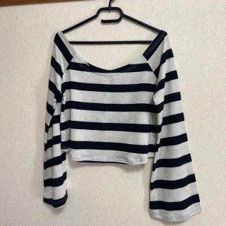 長袖 tシャツ カットソー ボーダー(Tシャツ/カットソー(七分/長袖))