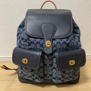 コーチ(COACH)のポロッぽ様専用　コーチメンズ　デニムリュック　c4037  美品(バッグパック/リュック)