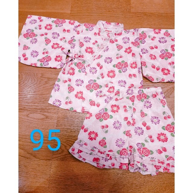 甚平　女児　女の子浴衣　95サイズ キッズ/ベビー/マタニティのキッズ服女の子用(90cm~)(甚平/浴衣)の商品写真