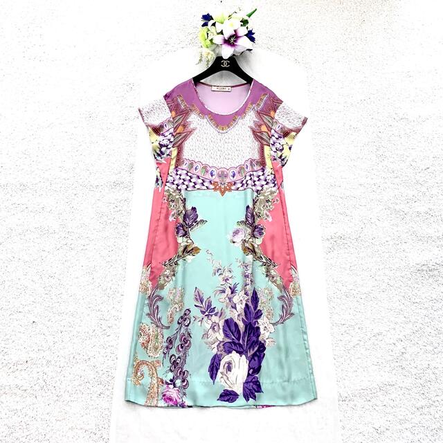 新品同様‼️ETRO シルク100%フリル袖ペイズリーシフトフローラルワンピース | フリマアプリ ラクマ