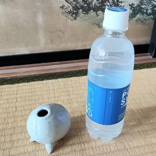 一輪挿し 花器 陶器製 グレー 足つき(花瓶)