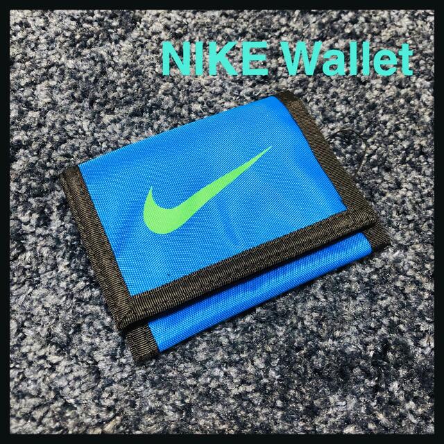 NIKE 廃盤 90s ウォレット 折りたたみ財布 財布 新品未使用 ブルー