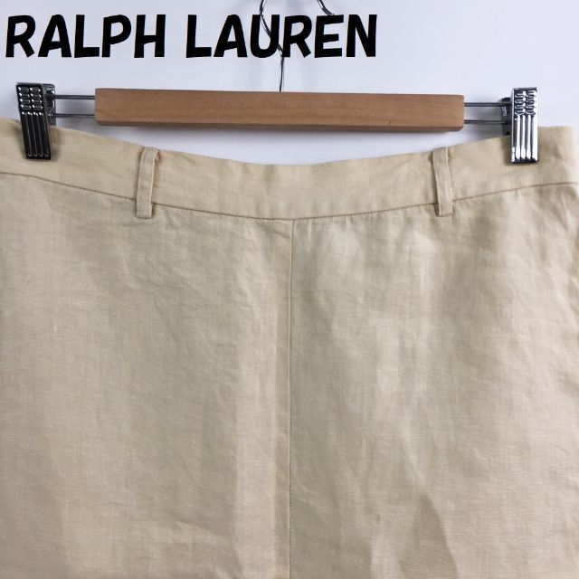 Ralph Lauren(ラルフローレン)の【人気】ラルフローレン 膝丈スカート 裏地あり リネン100％ サイズ11 レディースのスカート(ひざ丈スカート)の商品写真