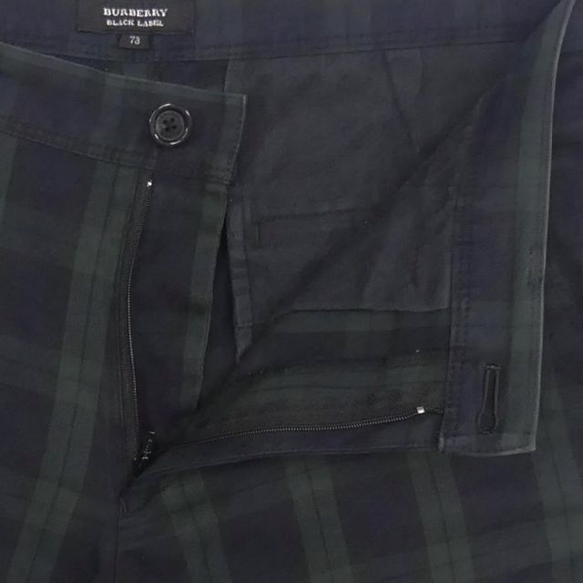 BURBERRY BLACK LABEL - 廃盤 バーバリー チェックパンツ W31 古着 緑