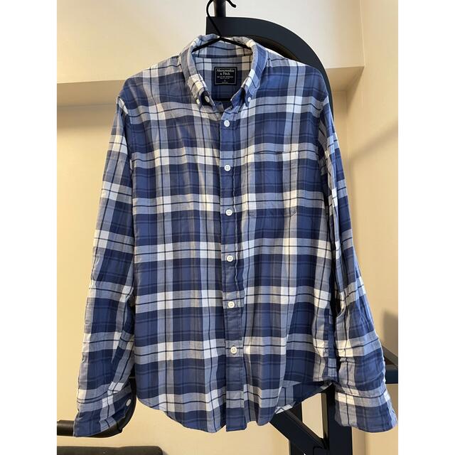 Abercrombie&Fitch(アバクロンビーアンドフィッチ)のアバクロ　メンズ　チェックシャツ　Lサイズ メンズのトップス(シャツ)の商品写真